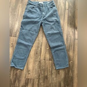 PacSun Slate Blue Mom Jean Corduroy Trousers Sz 26